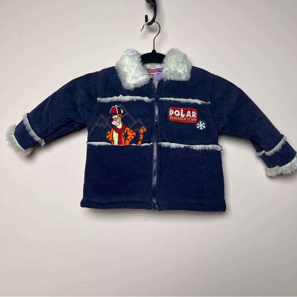 Disney Winnie the Pooh Blue Polar Research Team kids winter jacket Tigger 2T
